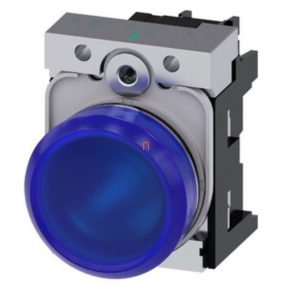   Siemens 3SU1156-6AA50-1AA0 lampă de semnalizare completă, albastră, 230 V c.a., metal, cu filet Sirius