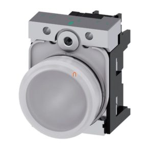   Siemens 3SU1156-6AA60-1AA0 lampă de semnalizare completă, albă, 230 V c.a., metalică, cu filet Sirius