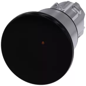   Cap de buton Siemens 3SU1050-1BA10-0AA0, 40 mm, negru, deblocare prin tragere, metal Sirius
