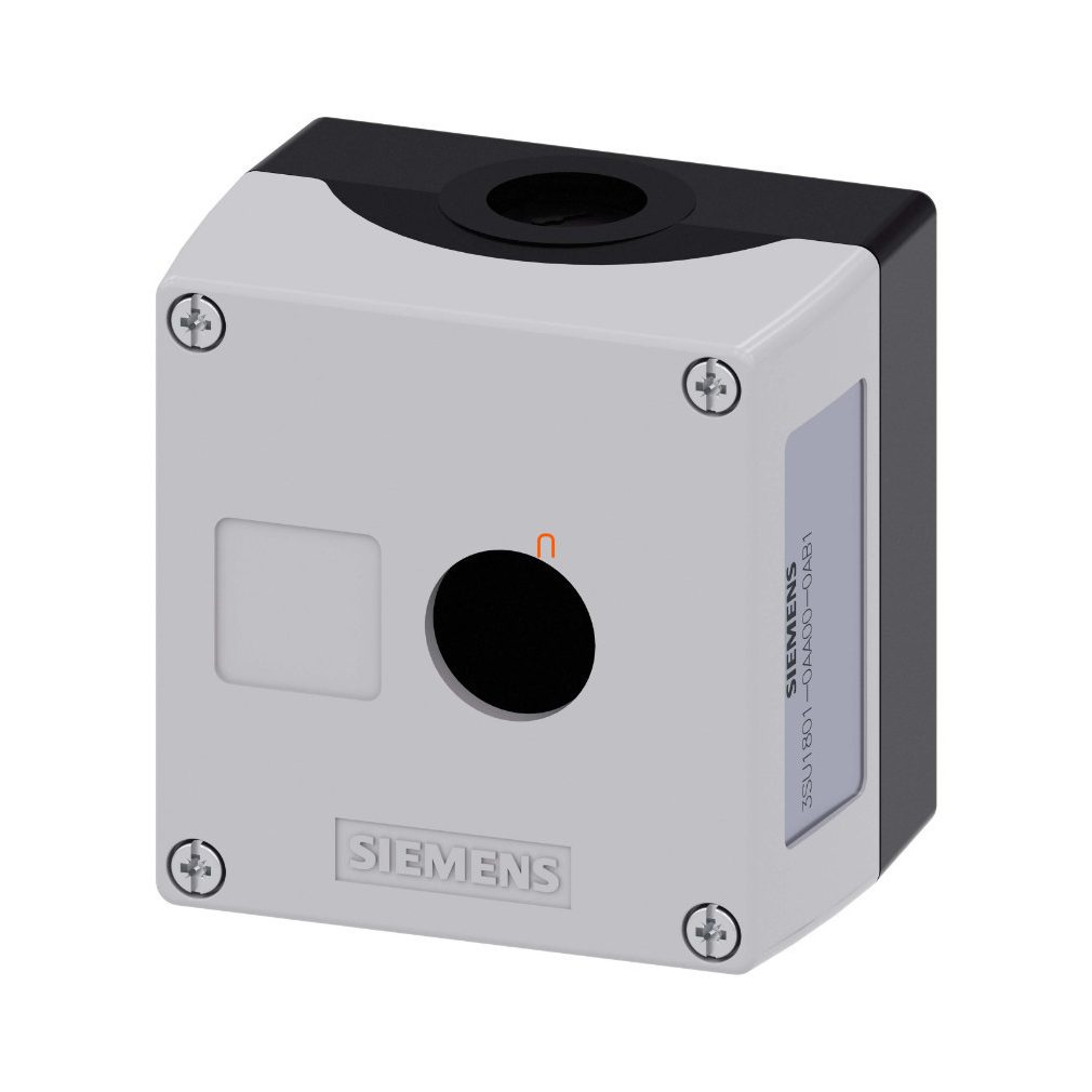 Siemens 3SU1801-0AA00-0AB1 buton cu carcasă, plastic, 1 orificiu, gri Sirius