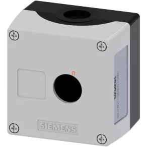   Carcasă buton Siemens 3SU1801-0AA00-0AB1, din plastic, cu o singură gaură, gri Sirius