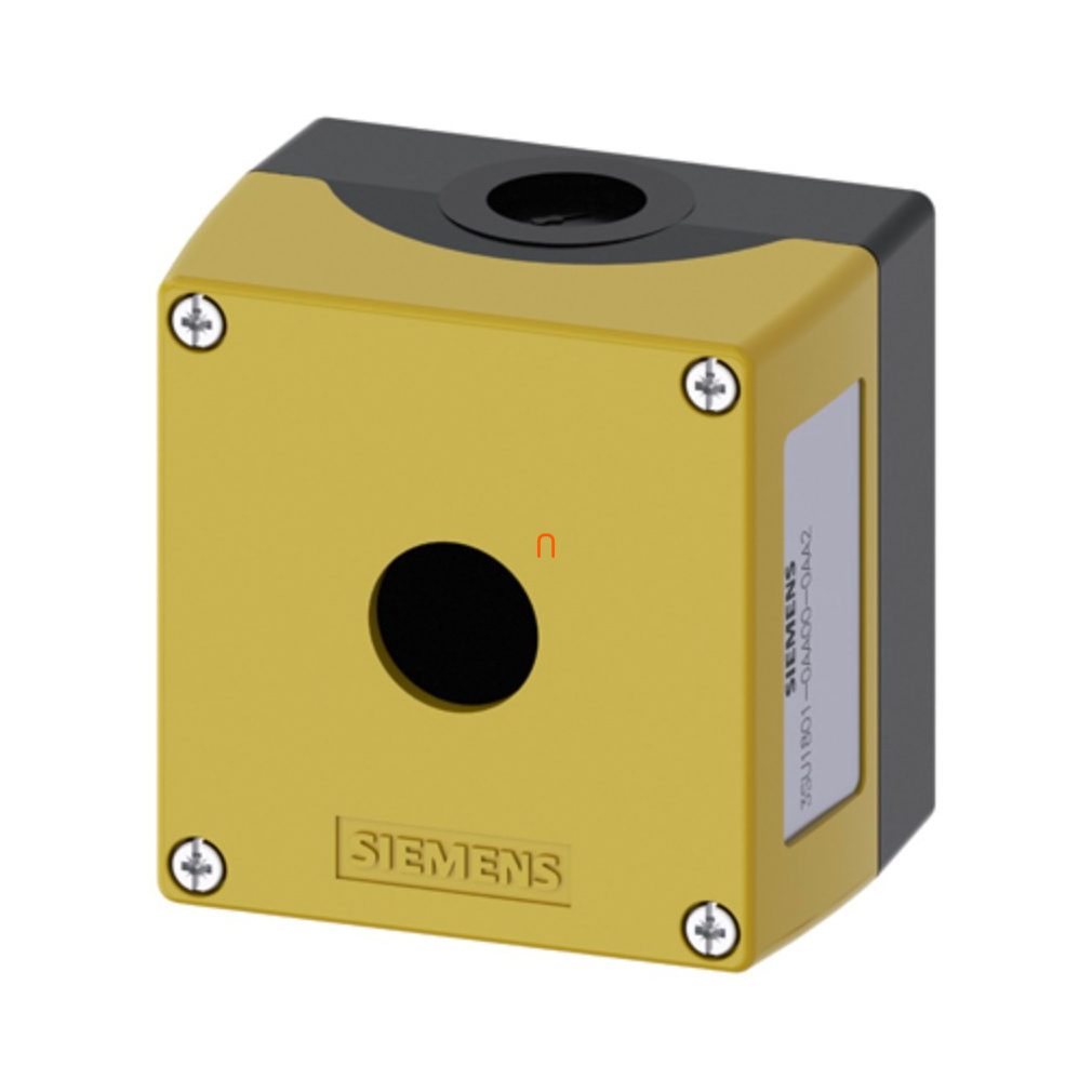 Siemens 3SU1801-0AA00-0AA2 buton pentru panou, gol, cu 1 orificiu, cu orificiu central, galben Sirius