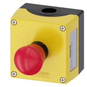   Buton de urgență în carcasă Siemens 3SU1801-0NA00-2AA2, 1NC, deblocare prin rotire, Sirius