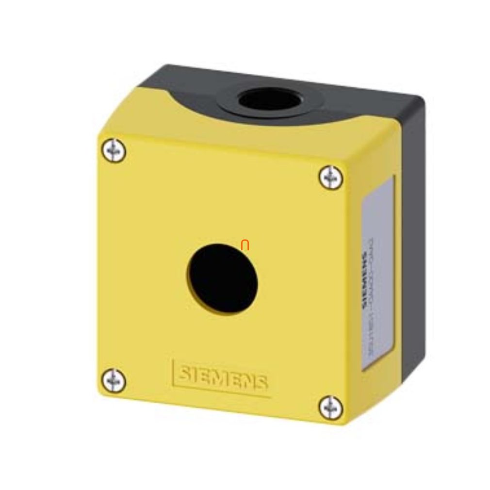 Siemens 3SU1851-0AA00-0AA2 buton cu carcasă, metal, 1 orificiu, galben Sirius