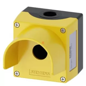   Carcasă pentru buton Siemens 3SU1851-0AA00-0AC2 cu guler de protecție, din metal, cu o singură gaură, galben Sirius