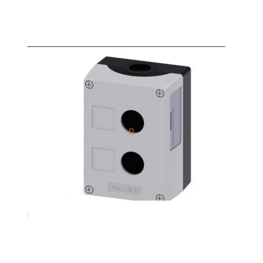 Siemens 3SU1802-0AA00-0AB1 buton cu carcasă, din plastic, cu 2 orificii, gri Sirius