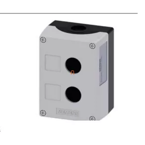   Carcasă buton Siemens 3SU1802-0AA00-0AB1, din plastic, cu 2 orificii, gri Sirius