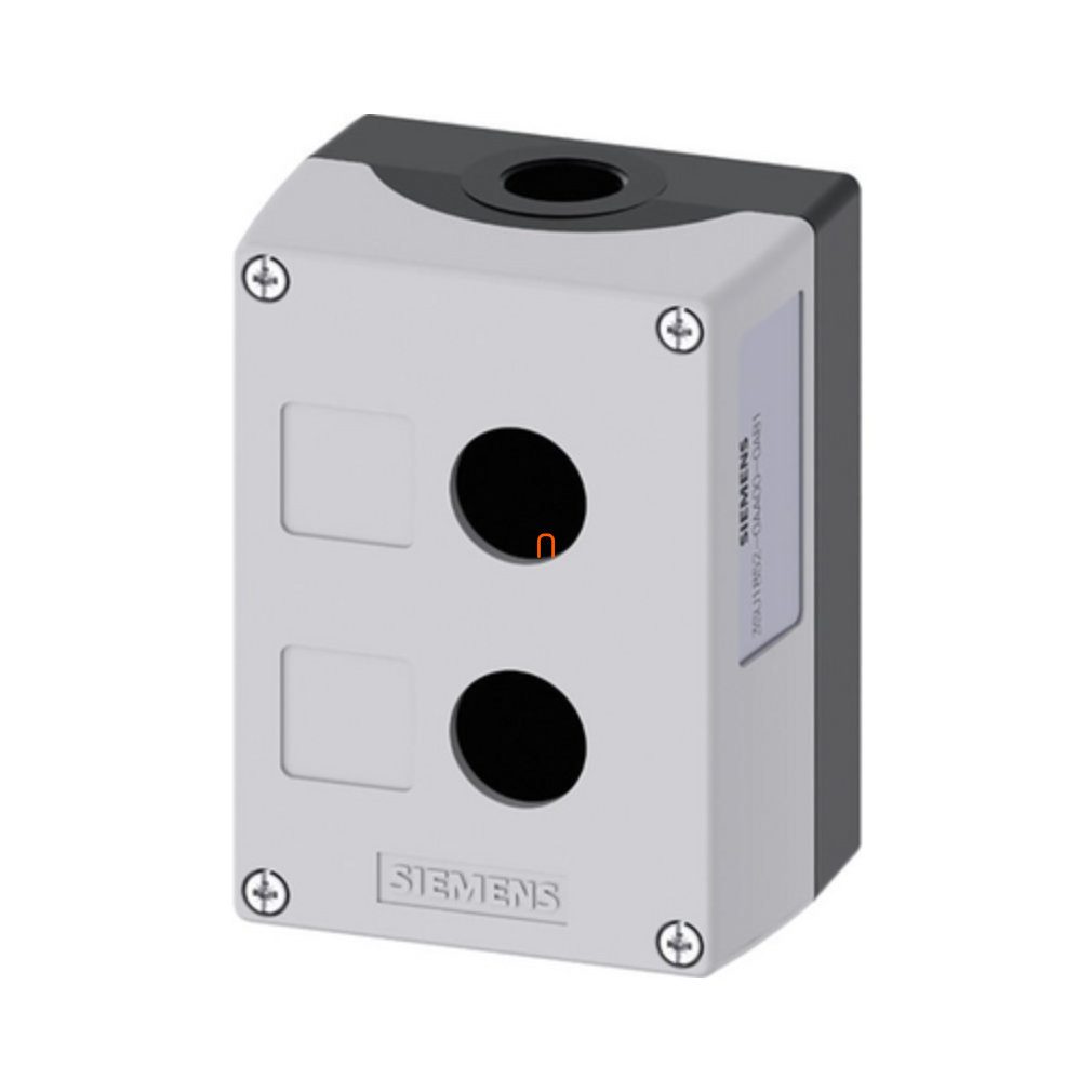 Siemens 3SU1852-0AA00-0AB1 buton cu carcasă, metal, 2 orificii, gri Sirius