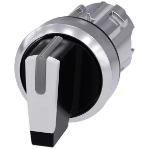   Cap de comutator Siemens 3SU1052-2BL60-0AA0, cu 3 poziții, alb, metal Sirius