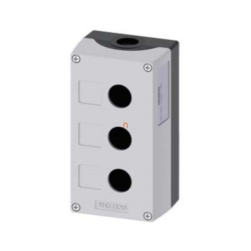 Siemens 3SU1803-0AA00-0AB1 buton cu carcasă, plastic, 3 orificii, gri Sirius