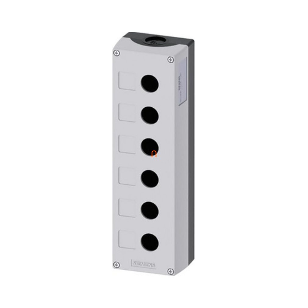 Siemens 3SU1806-0AA00-0AB1 buton cu carcasă, plastic, 6 găuri, gri Sirius