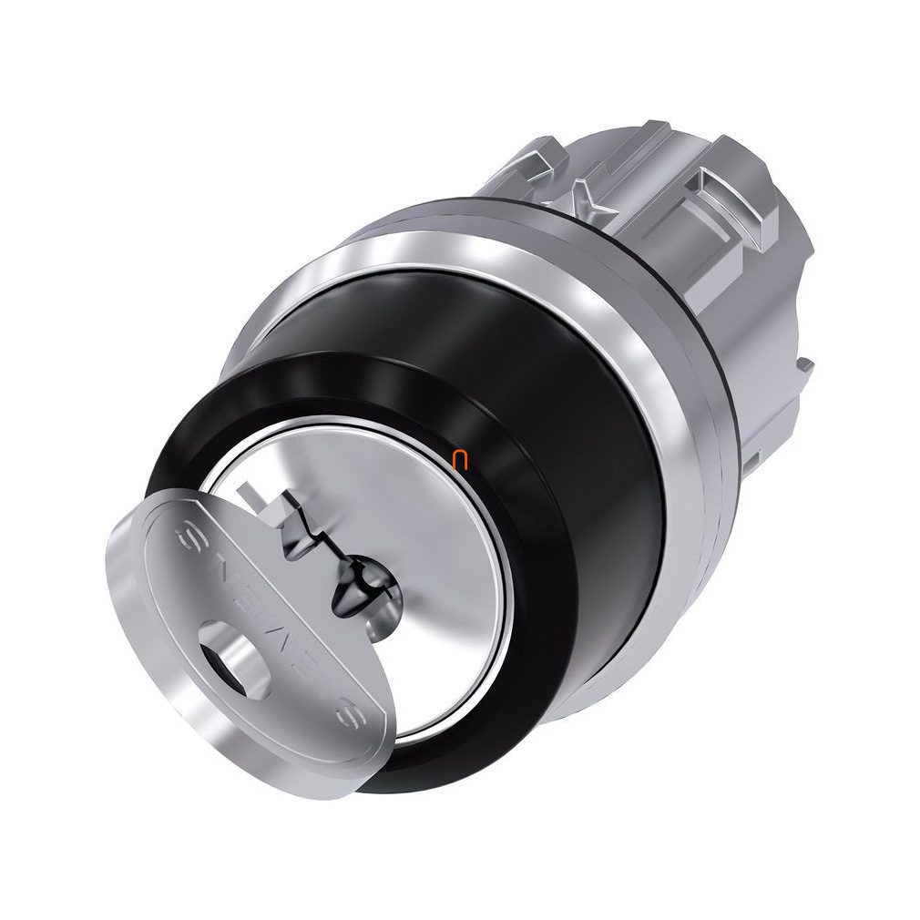 Siemens 3SU1050-4CC01-0AA0 comutator cu cheie, 2 poziții, cu revenire, cheie RONIS 455 în poziția O, detașabil, metal Sirius
