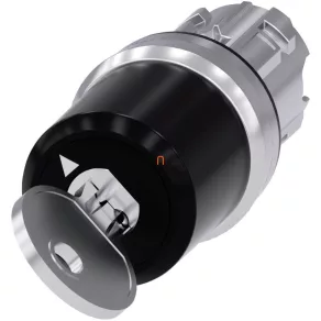   Cap de comutare cu cheie Siemens 3SU1050-5JF01-0AA0, cu 2 poziții, CES SSG10, monitorizare cheie, cheie detașabilă în poziția O, metal Sirius