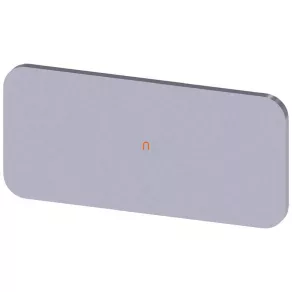   Etichetă Siemens 3SU1900-0AC81-0AA0, 12,5 x 27 mm, argintiu/negru, fără text, care poate fi fixată prin clipsare sau lipire