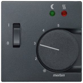   Schneider Merten Placă de acoperire, pentru termostat de podea, Sistem-M, antracit 535814