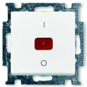   Basic55 1020/2 UCK-94-507 Comutator cu doi poli (102) fără cadru indicator luminos, alb zăpadă 2CKA00102000089 ABB