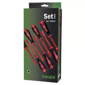   Set de chei tubulare HAUPA 102512 VDE, 7 piese, 1000 V, cu mâner din două componente