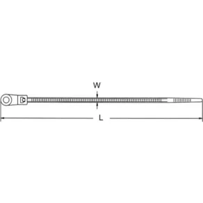   Clemă pentru cabluri 170x3,7, culoare naturală, cu ochi de fixare 262822 Haupa