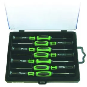   HAUPA 104010 Set de șurubelnițe ESD pentru tehnicieni electronici, 7 piese