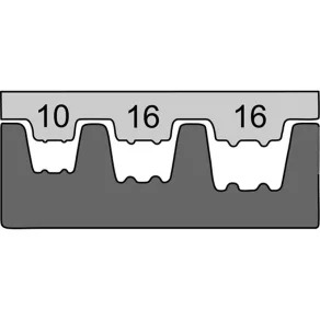   HAUPA 211672/E garnitură de presare 10-25 mm² (trapezoidală)