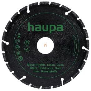   Disc de tăiere cu diamant Haupa pentru metal și diverse materiale, 125 mm, 23073