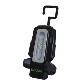   HAUPA 130336 Mini-lampa de lucru 1x4W HUPlight4 IP54 cu baterie Li-ion (suport, magnet și cârlig)
