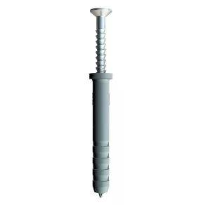 Diblu cu cap bombat, gri deschis, 6x40 mm, 2351064