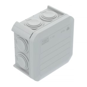   Cutie de joncțiune pentru cabluri Obo cu orificii de intrare, gri deschis 90x90x52 2007045