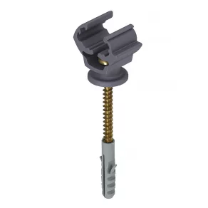   Suport pentru cabluri Obo cu șuruburi pentru lemn, gri, 20 mm, 5207851