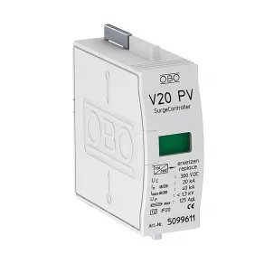   Obo SurgeController V20 – Sistem de protecție împotriva supratensiunii pentru instalații fotovoltaice, 300 V c.c. 5099611