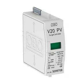   Obo SurgeController V20 – Sistem de protecție împotriva supratensiunii pentru instalații fotovoltaice, 500 V c.c. 5099708