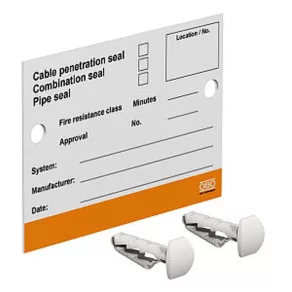   OBO KS-S EN Placă de inscripționare pentru garnitură ignifugă 7205429