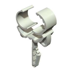   Clemă pentru țevi Obo Klick-Snap, gri deschis 16-21,5 mm 2148528