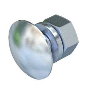   Șurub hemisferic Obo cu șaibă și piuliță, zinc M12x25 6406254