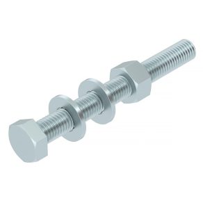   Șurub cu cap hexagonal Obo cu piuliță și 2 șaibe, zinc M12x110 6418317
