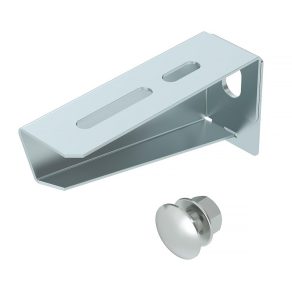   Suport de perete și coloană Obo cu șurub de fixare M10x25, zinc B110mm 6424716