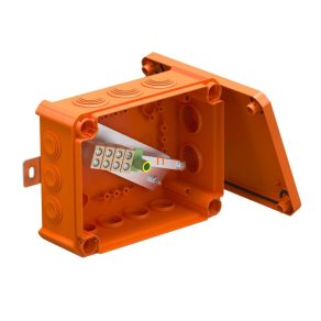   OBO T100ED 06A cutie ignifugă 150x116x67 7205740 portocaliu, cu bloc terminal 5x6mm2