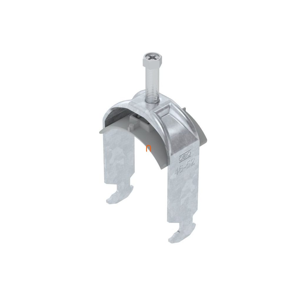 OBO BBS clemă cu șa H-model, zincată la foc, pentru 1 cablu, cu canelură de presare din plastic, pentru lățime de 22-28 mm, 16-17 mm BS-H1-K-28 FT 1186222