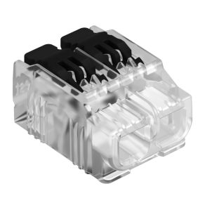   Obo 2054422 conector cu fir dublu răsucit 2x 0,2-4,0 mm2 universal, transparent, manetă de acționare neagră, 61 HSK42