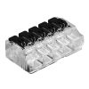 Obo 2054425 conector pentru cablu răsucit cu cinci fire, 5x 0,2-4,0 mm2 universal, transparent, cu manetă de acționare neagră, 61 HSK45