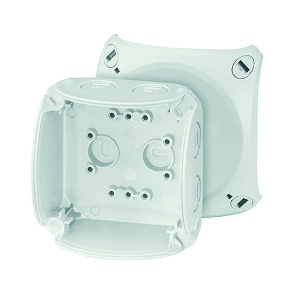 Hensel KF 0200 G kábelösszekötő doboz kapcsok nélkül, 93x93x62mm IP66 szürke, időjárásálló