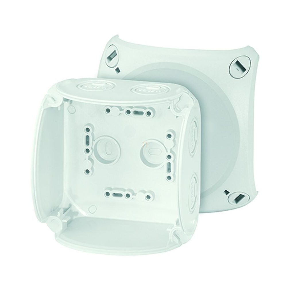 Hensel KF 0400 G kábelösszekötő doboz kapcsok nélkül, 104x104x70mm IP66 szürke, időjárásálló