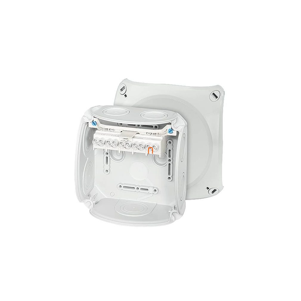 Hensel DK 0606 GZ cutie de conectare pentru cabluri cu membrană, cu cleme, 130x130x77mm, pentru cabluri de 2,5-6 mm2 Cu, 1 buc. cu intrare pentru cablu de 9-20 mm