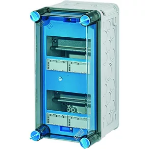   Distribuitor mic Hensel Mi 1106, cu 12 module, dispuse pe 2 rânduri, 300x150x170 mm, IP65