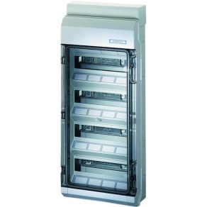   Hensel KV 9448 kiselosztó, 48 modulos, 4 soros, átlátszó ajtó, IP65
