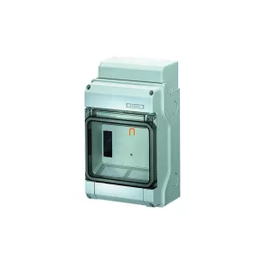   Hensel KV 9106 distribuitor mic, cu 6 module, pe un singur rând, cu capac transparent sigilabil