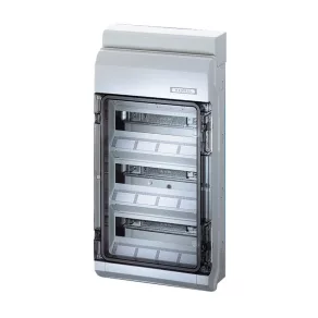   Distribuitor Hensel KV 3536, 36 de module, 3 rânduri, ușă transparentă, IP54