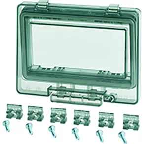   Hensel Mi-KL 6 capac cu balamale, 6 module, dimensiuni orificiu 117x60 mm