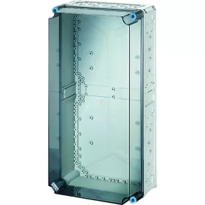   Distribuitor Hensel Mi-0410 gol, transparent, cu capac înălțat, IP65, 300x600x170 mm