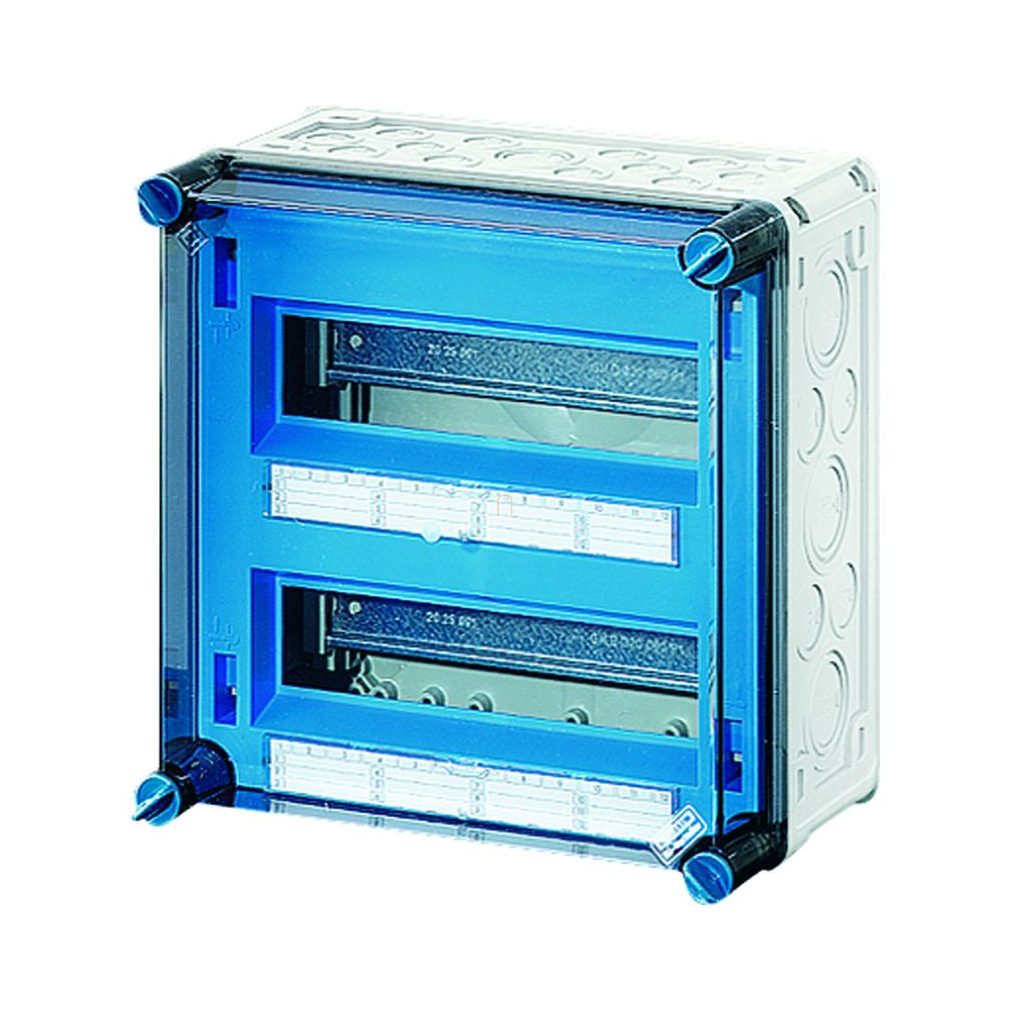 Hensel Mi-1224 cutie de siguranțe mici până la 2x12x18mm unități de distribuție, cu cleme PE+N